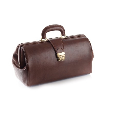 LONDON COMPACT - BORSA PER MEDICO IN PELLE COLORE TABACCO