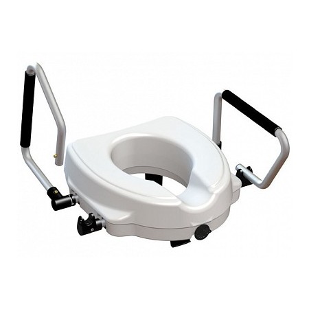 RIALZO PER WC CON VITE CENTRALE ALTEZZA CM.12.5 CON BRACCIOLI RIBALTABILI