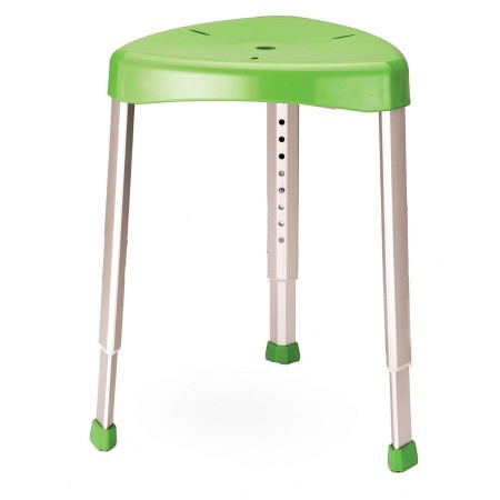 SGABELLO ANGOLARE PER DOCCIA - SEDUTA COLORE VERDE - ALTEZZA REGOLABILE