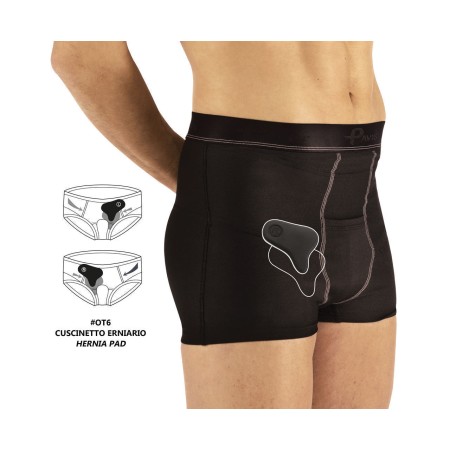 PAVIS ErniaBoxer 655 - Boxer alto contenitivo per ernia - Colore nero