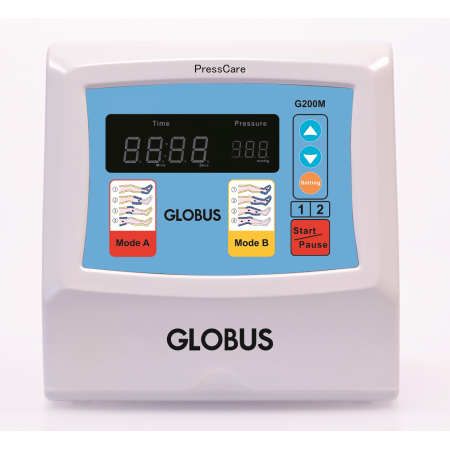 GLOBUS PRESSCARE G200M - PRESSOTERAPIA - 2 USCITE - 2 GAMBALI - Dispositivo Medico CE 0476