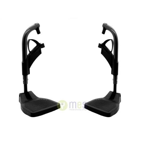 PEDANE ALLUMINIO ESTRAIBILI (DX+SX) (TELAIO+PEDANA PLASTICA) CARROZZINE PMN ACTIVA/PMN ACTIVA