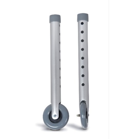 SET DUE GAMBE PER DEAMBULATORE ALLUMINIO CON RUOTE FISSE MM.70 PVC - 8 FORI