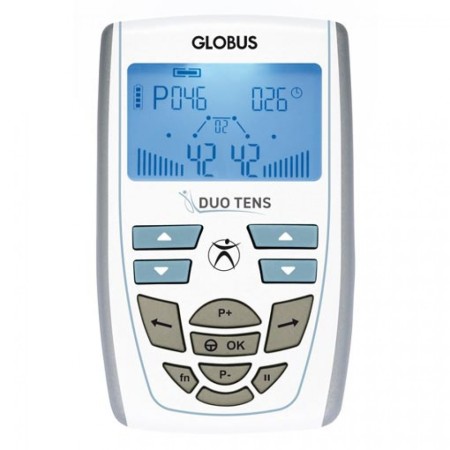 GLOBUS DUO TENS - ELETTROSTIMOLATORE - 2 CANALI - 20 PROGRAMMI - In OMAGGIO 4 elettrodi mm.50x90 extra - D.M. CE 0476