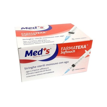 SIRINGA FARMATEXA MONOUSO STERILE 10 CC. - CONO ECCENTRICO - AGO 12 - CONF.100 PZ