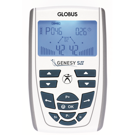 GLOBUS GENESY S II - ELETTROSTIMOLATORE - 2 canali - 60 programmi - In OMAGGIO 4 elettrodi mm.50x90 extra - D.M CE  0476
