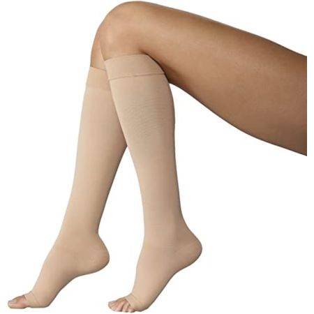 VARISAN TOP Cizeta - Gambaletto cotone AD - Classe di Compressione 2 - punta aperta