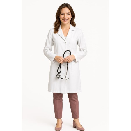 Camice per medico e laboratorio - Donna - Cotone 100% - con bottoni
