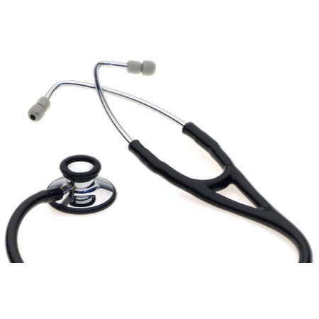 ERKA PRECISE - STETOFONENDOSCOPIO CARDIOLOGICO PADIGLIONE DOPPIO OTTONE CROMATO TUBO NERO