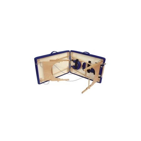 LETTINO LEGNO PER MASSAGGI PIEGHEVOLE PAROS COLORE ROST CM. 190x65x60/82