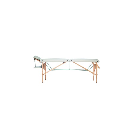 LETTINO LEGNO PER MASSAGGI PIEGHEVOLE PAROS COLORE CREME CM. 190x65x60/82