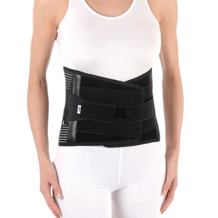 FGP CRM 950 - Corsetto in tessuto millerighe elastico incrociato con tiranti